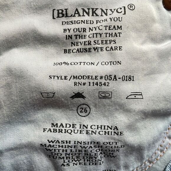 Blank NYC Way Back When Raw Hem Distressed Jean Mini Skirt - Picture 3 of 6